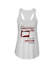 CONNECTICUT GIRL LIVING IN OREGON WORLD Ladies Flowy Tank thumbnail