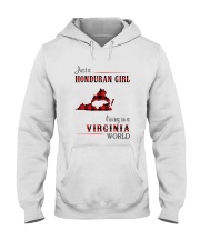 HONDURAN GIRL LIVING IN VIRGINIA WORLD Hooded Sweatshirt tile