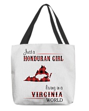 HONDURAN GIRL LIVING IN VIRGINIA WORLD All-Over Tote tile