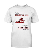 JAMAICAN GIRL LIVING IN VIRGINIA WORLD Classic T-Shirt front