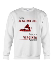JAMAICAN GIRL LIVING IN VIRGINIA WORLD Crewneck Sweatshirt thumbnail