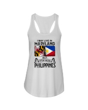 LIVE IN MARYLAND BEGAN IN PHILIPPINES Ladies Flowy Tank tile