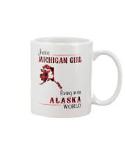 MICHIGAN GIRL LIVING IN ALASKA WORLD Mug tile