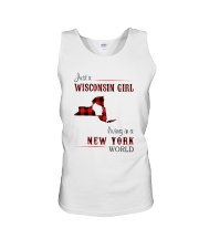 WISCONSIN GIRL LIVING IN NEW YORK WORLD Unisex Tank thumbnail