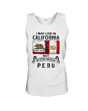 LIVE IN CALIFORNIA BEGAN IN PERU Unisex Tank tile
