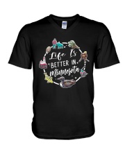 Life Is Better In Minnesota V-Neck T-Shirt tile