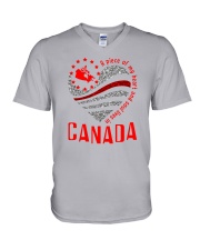 A PIECE OF MY HEART AND SOUL LIVES IN CANADA V-Neck T-Shirt tile