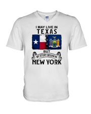LIVE IN TEXAS BEGAN IN NEW YORK V-Neck T-Shirt thumbnail