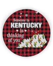 Someone In Kentucky Is Thinking Of You Circle Ornament (Wood tile