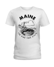 Maine The Pine Tree State Ladies T-Shirt tile
