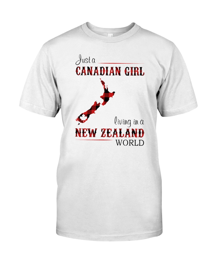 CANADIAN GIRL LIVING IN NEW ZEALAND WORLD Classic T-Shirt