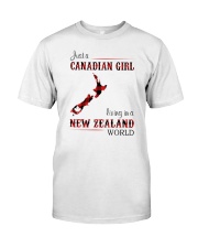 CANADIAN GIRL LIVING IN NEW ZEALAND WORLD Classic T-Shirt front