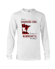 LOUISIANA GIRL LIVING IN MINNESOTA WORLD Long Sleeve Tee thumbnail
