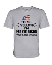 I'M NOT YELLING I'M PUERTO RICAN V-Neck T-Shirt thumbnail