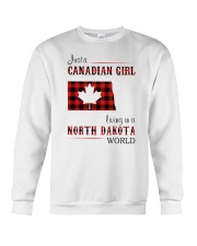 CANADIAN GIRL LIVING IN NORTH DAKOTA WORLD Crewneck Sweatshirt thumbnail