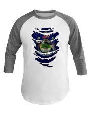 Maine Muscle Flag Baseball Tee tile