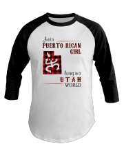 PUERTO RICAN GIRL LIVING IN UTAH WORLD Baseball Tee tile