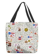 Puerto Rico Symbols And Your Name All-over Tote back