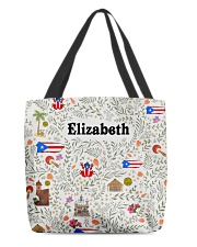 Puerto Rico Symbols And Your Name All-over Tote front