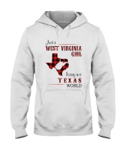 WEST VIRGINIA GIRL LIVING IN TEXAS WORLD Hooded Sweatshirt thumbnail