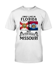 LIVE IN FLORIDA BEGAN IN MISSOURI Classic T-Shirt tile