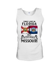LIVE IN FLORIDA BEGAN IN MISSOURI Unisex Tank tile