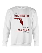 SALVADORAN GIRL LIVING IN FLORIDA WORLD Crewneck Sweatshirt thumbnail