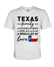 Texas Family A Little bit Of Crazy V-Neck T-Shirt tile