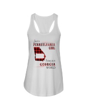 PENNSYLVANIA GIRL LIVING IN GEORGIA WORLD Ladies Flowy Tank tile