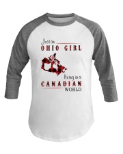 OHIO GIRL LIVING IN CANADIAN WORLD Baseball Tee tile