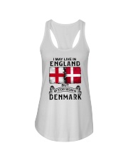 LIVE IN ENGLAND BEGAN IN DENMARK Ladies Flowy Tank tile