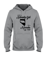 JUST A NEBRASKA GIRL IN A NEVADA WORLD Hooded Sweatshirt thumbnail