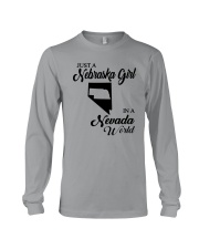 JUST A NEBRASKA GIRL IN A NEVADA WORLD Long Sleeve Tee thumbnail