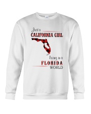 CALIFORNIA GIRL LIVING IN FLORIDA WORLD Crewneck Sweatshirt thumbnail