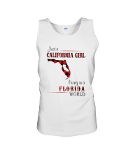 CALIFORNIA GIRL LIVING IN FLORIDA WORLD Unisex Tank thumbnail