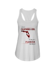 CALIFORNIA GIRL LIVING IN FLORIDA WORLD Ladies Flowy Tank thumbnail