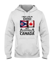 LIVE IN OHIO BUT MY STORY BEGAN IN CANADA Hooded Sweatshirt tile