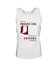 INDIANA GIRL LIVING IN ARIZONA WORLD Unisex Tank thumbnail