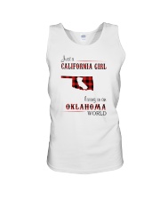 CALIFORNIA GIRL LIVING IN OKLAHOMA WORLD Unisex Tank thumbnail