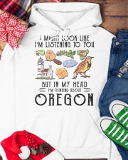 I'm Thinking About Oregon Hooded Sweatshirt custom-hoodie-sweatshirt-lifestyle-front-231