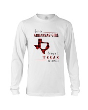 ARKANSAS GIRL LIVING IN TEXAS WORLD Long Sleeve Tee thumbnail