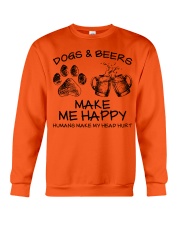 DOGS AND BEER MAKE ME HAPPY Crewneck Sweatshirt thumbnail