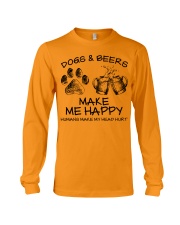 DOGS AND BEER MAKE ME HAPPY Long Sleeve Tee thumbnail