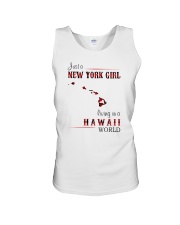 NEW YORK GIRL LIVING IN HAWAII WORLD Unisex Tank thumbnail