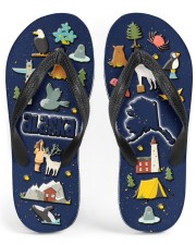 Alaska Symbols And Map Women's Flip Flops front