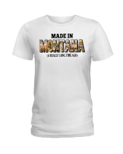 Made In Montana A Really Long Time Ago Ladies T-Shirt tile