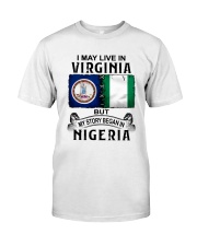 LIVE IN VIRGINIA BEGAN IN NIGERIA Classic T-Shirt tile