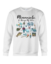 Minnesota Is Always Home Symbols Crewneck Sweatshirt tile