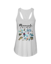 Minnesota Is Always Home Symbols Ladies Flowy Tank tile