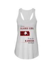 ALASKA GIRL LIVING IN KANSAS WORLD Ladies Flowy Tank thumbnail